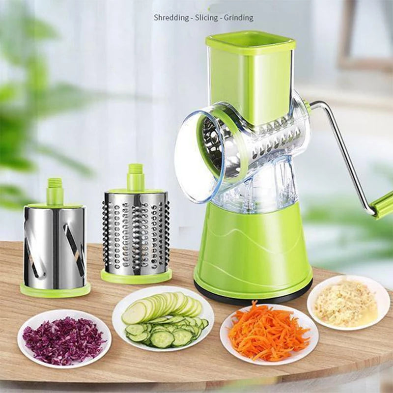 3-in-1 Manual Rotation Vegetable Fruit Slicer