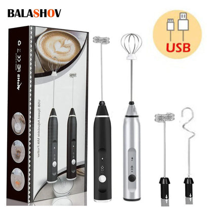 Wireless Electric Milk Frother: USB Mini Coffee Mixer