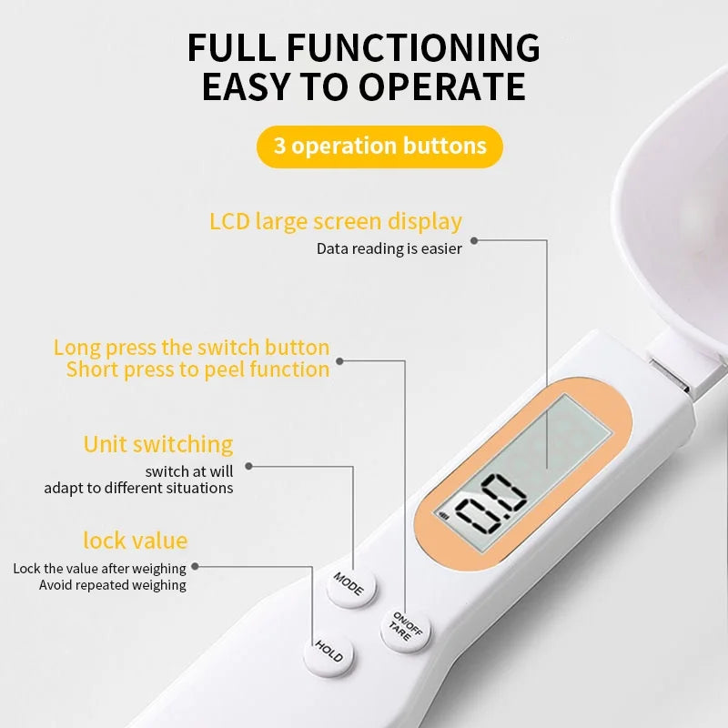 LCD Digital Kitchen Scale - 500g Capacity, 0.1g Accuracy