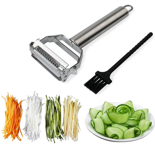 Stainless Steel Multifunction Peeler: Fruit, Vegetable, Potato, Carrot, Cucumber Grater