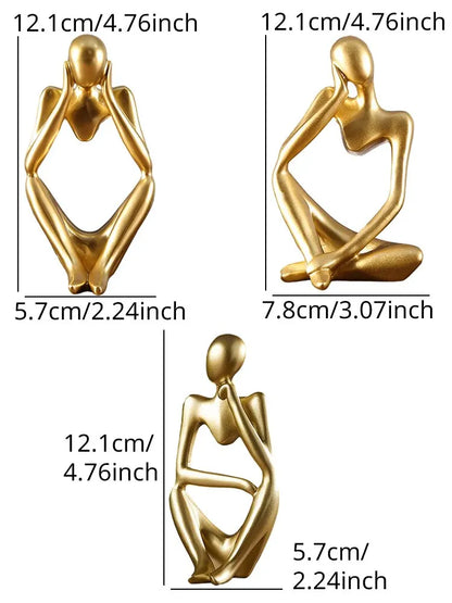 Nordic Light Luxury Style: Abstract Figure Mini Ornamental Crafts