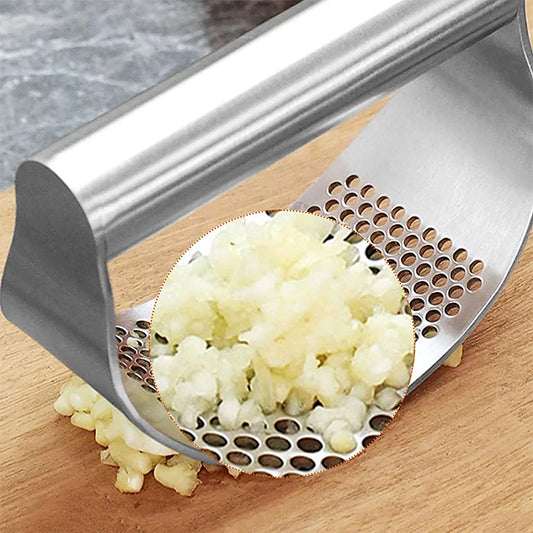 Upgraded Stainless Steel Garlic Press