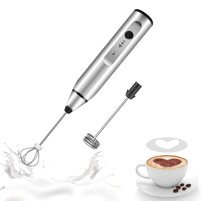 Wireless Electric Milk Frother: USB Mini Coffee Mixer