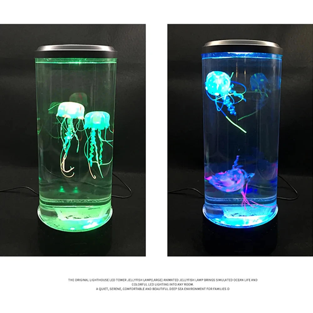 Color-Changing Jellyfish Lamp: USB/Battery Table Night Light