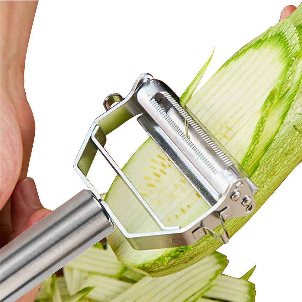 Stainless Steel Multifunction Peeler: Fruit, Vegetable, Potato, Carrot, Cucumber Grater