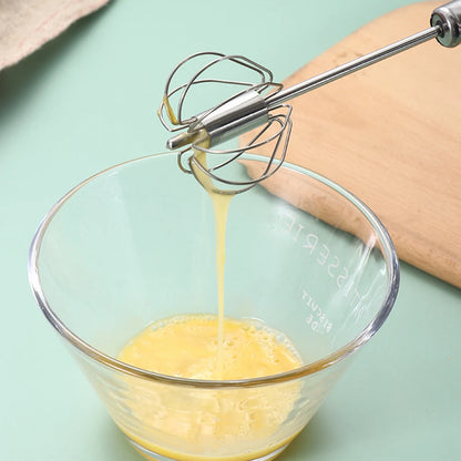 Stainless Steel Semi-Automatic Egg Whisk