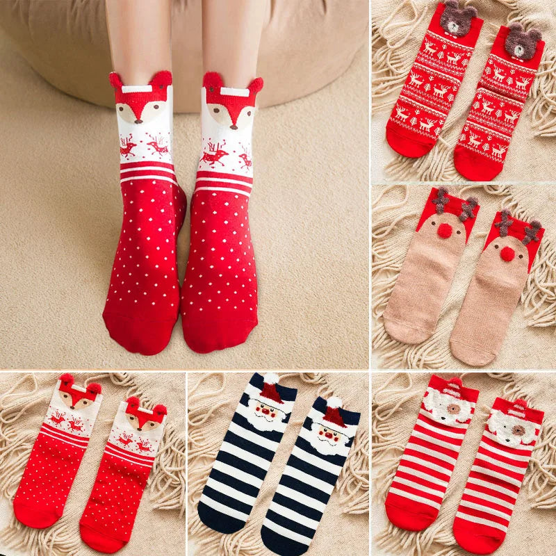 Cartoon Christmas Socks Ornaments Merry Christmas Decorations For Home Christmas Gifts Xmas