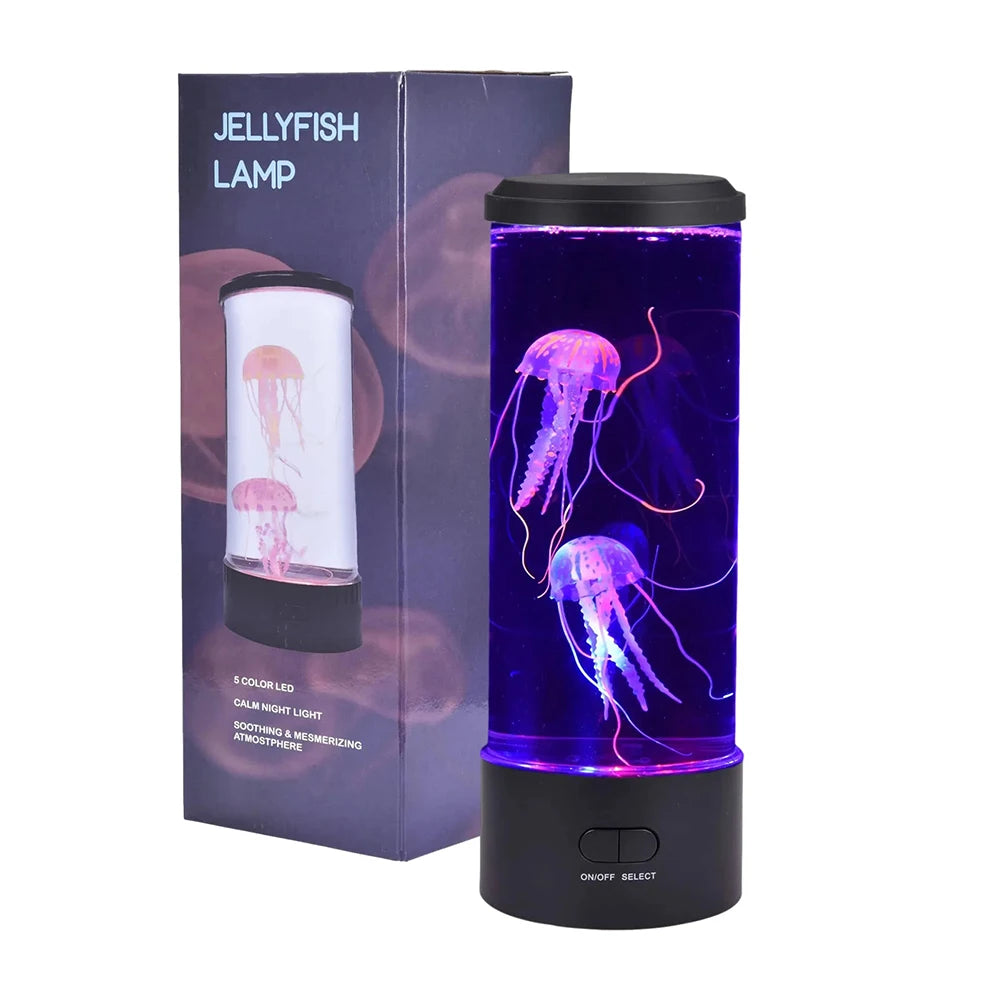 Color-Changing Jellyfish Lamp: USB/Battery Table Night Light