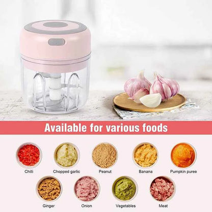 Rechargeable Multifunctional Electric Grinder: Meat, Vegetable, Garlic, Ginger Crusher