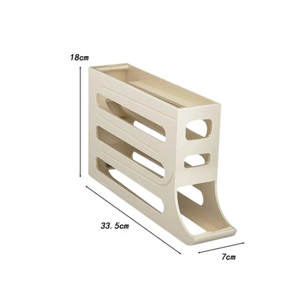 4 Tier Egg Tray for 30 Eggs Large Capacity Organizer Rolling Egg Dispenser
